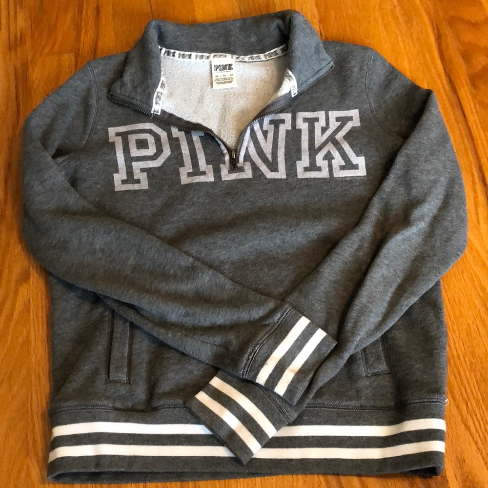 Pink hoodie, worn but still good condition